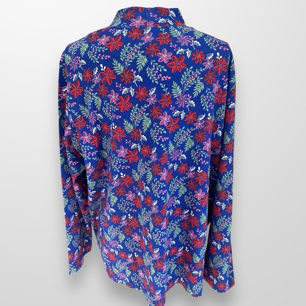 Blair Women's Size 3X Mock Turtleneck Shirt Top Long‎ Sleeve Holiday Casual - Picture 4 of 8